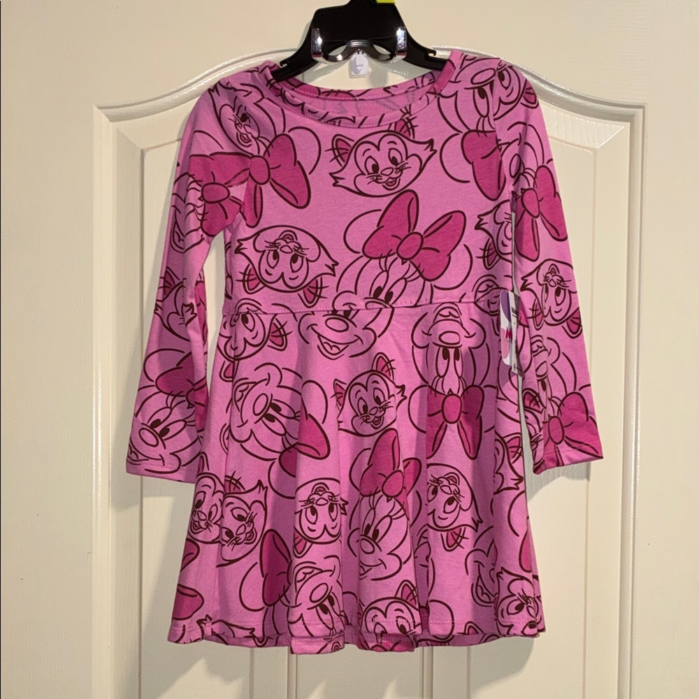 Disney Pink Character Print Kids Dress